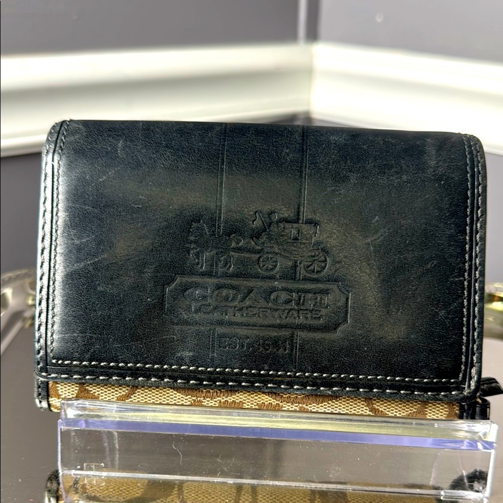 Coach Black and Tan Wallet